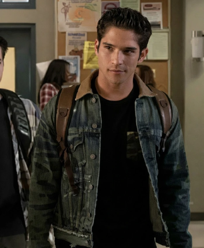 Tyler Posey Teen Wolf Season 4 Scott McCall Black Denim Trucker Jacket
