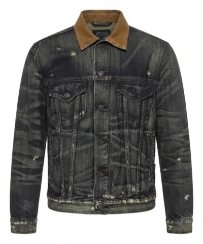 Tyler Posey Teen Wolf Season 4 Scott McCall Black Trucker Jacket