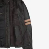 Vintage Leather Biker Jacket with Dual Racing Stripes On Sale