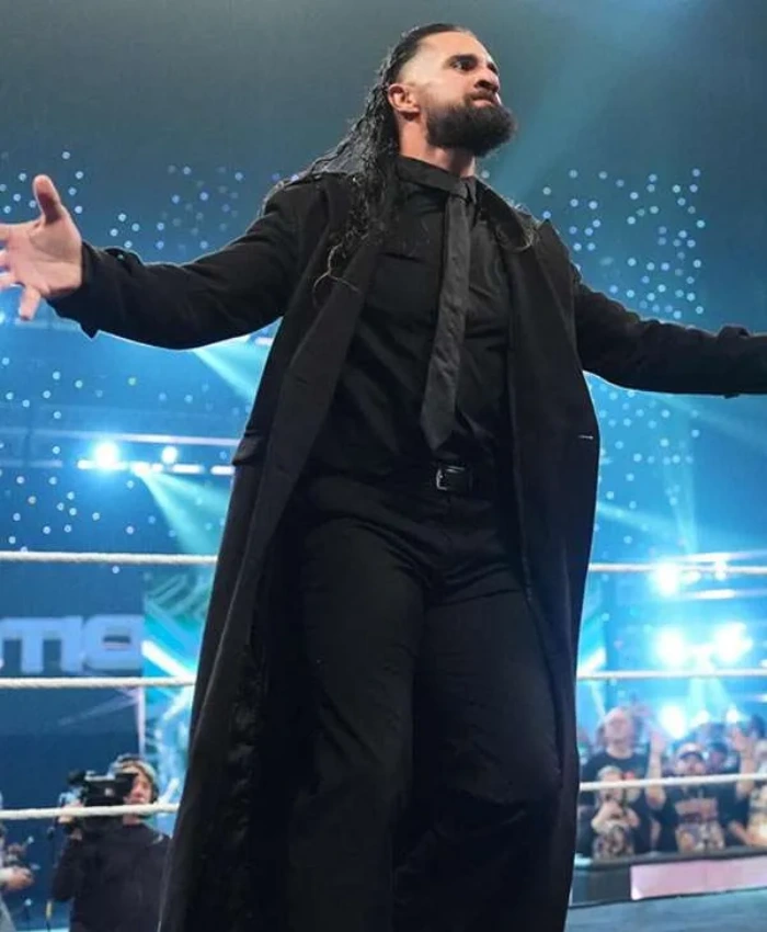 WWE Monday Night RAW 2026 Seth Rollins Wool Trench Coat