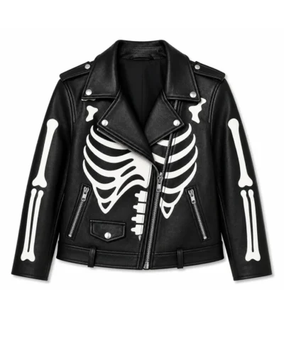 Women Skeleton Leather Cosplay Jacket