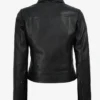 Womens Classic Black Harrington Leather Jacket