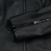 Womens Classic Black Harrington Real Leather Jacket
