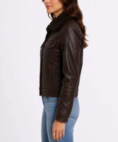 Stella G-1 Maroon Bomber Leather Jacket