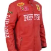 Wonho Formula 1 Grand Prix Qatar 2025 Red Ferrari Leather Jacket On Sale