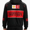 Zyrox F1 Ferrari Racing Streetwear Black Cotton Jacket