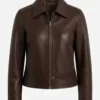 Shop Now Classic Harrington Leather Jacket For Women 