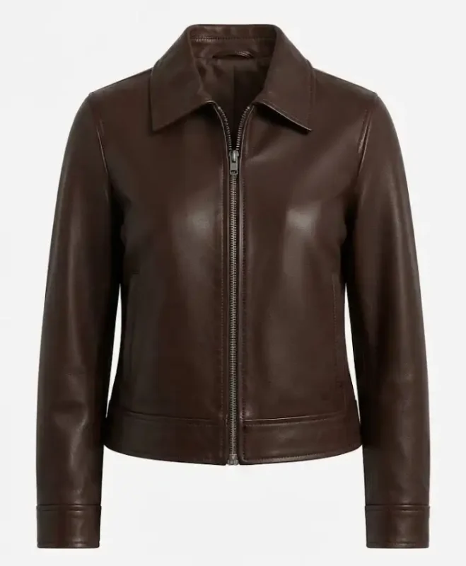 Shop Now Classic Harrington Leather Jacket For Women